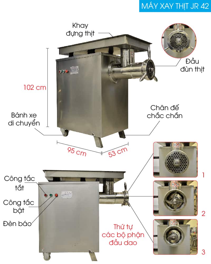 Cách sử dụng và lưu ý khi dùng máy xay thịt TC 42A